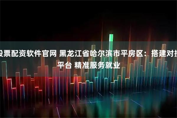 股票配资软件官网 黑龙江省哈尔滨市平房区:搭建对接平台 精准服务就业